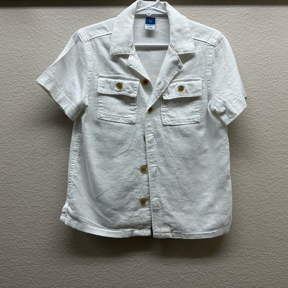 Old Navy Button Down White T-Shirt - Picture 1 of 2